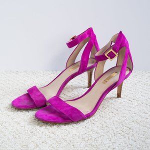 Louise et Cie Fuchsia Suede Heels